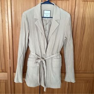 Bagatelle Women's Light Tan Belted Blazer